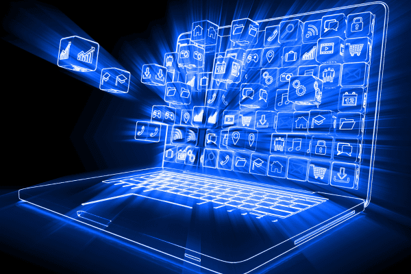 A computer generated laptop
